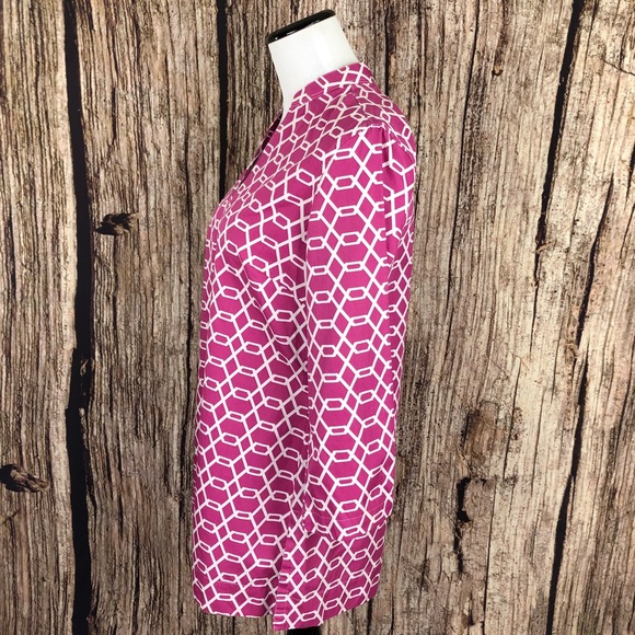 Brooks Brothers Pink Geometric Tunic Top Sz S - Picture 3 of 8